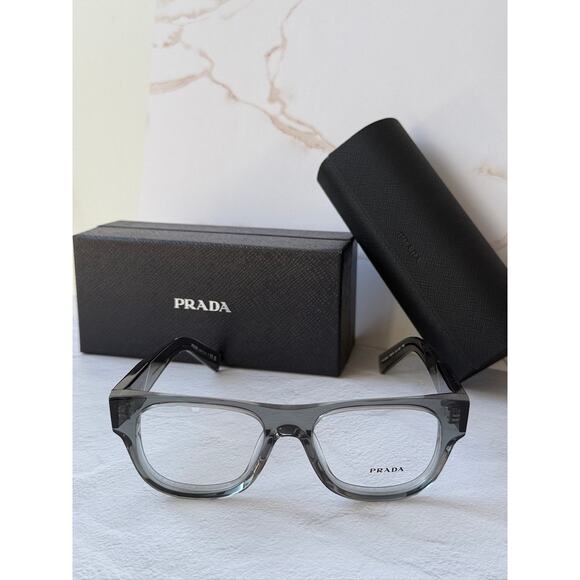 NEW Prada PR D08U Transparent Green Unisex Eyeglasses Frames main image 7